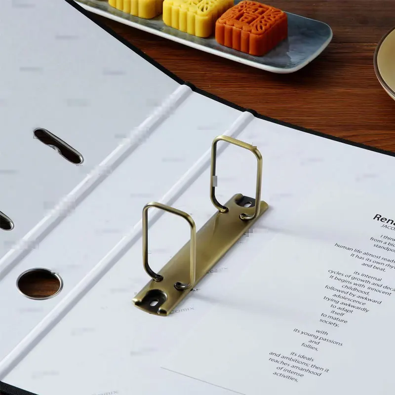 1 Piece 2 Rings Metal Binders Gold Binding Clips Loose-Leaf Binder File Folder Hoop For Scrapbook Album Notebook Office Supplies