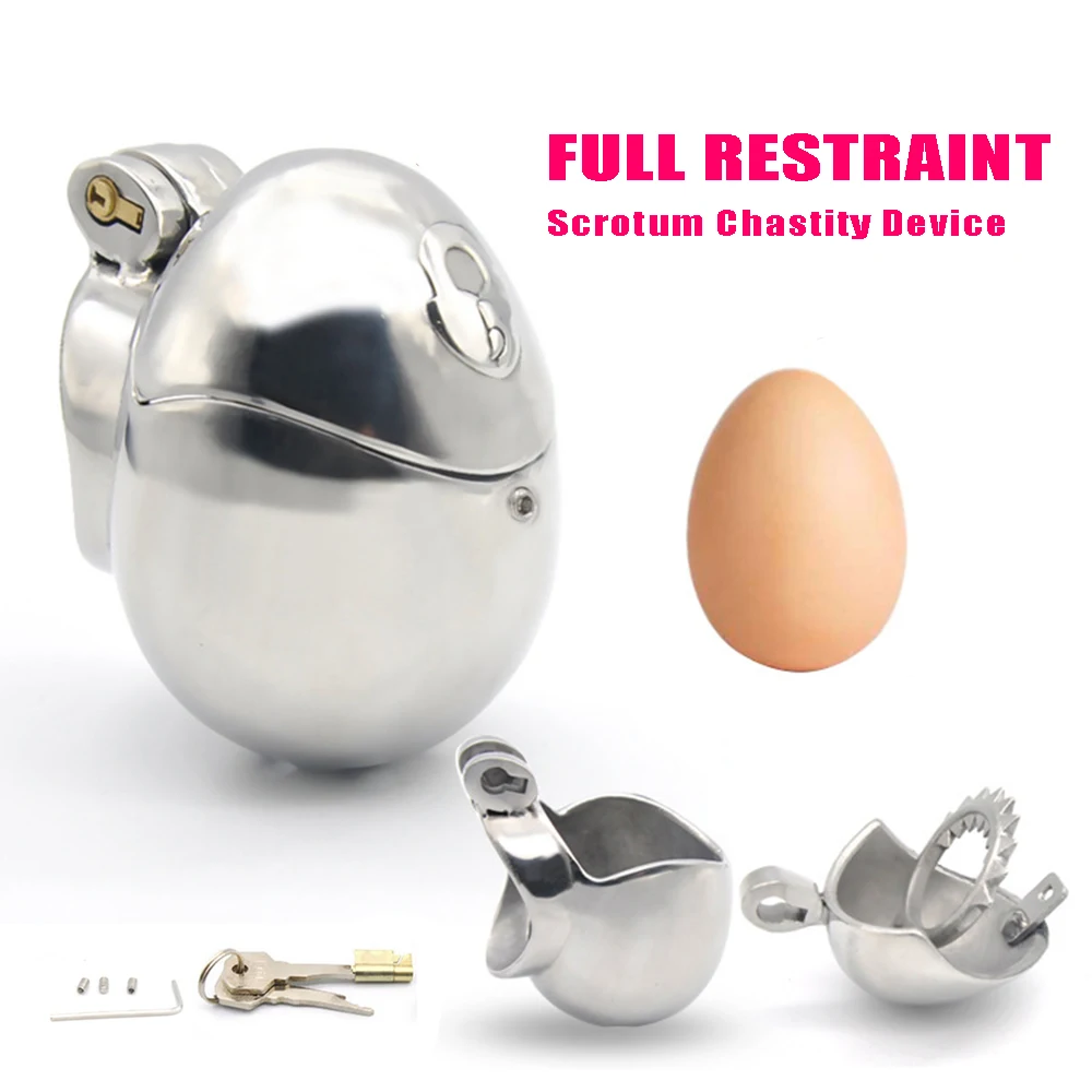 

Stainless Steel Stretcher Fully Restraint Urethral Lock Chastity Device Penis Lock Ring Scrotum Ball Cock Cage Sex Toys for Men