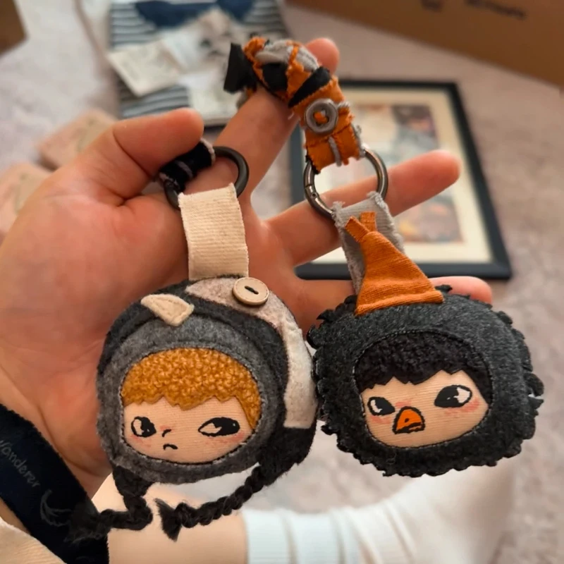 

Pop Mart Hirono the Mist Walker Series Felt Ornament Blind Box Keychain Bag Charm Surprise Gift for Fans Home Decor Trendy