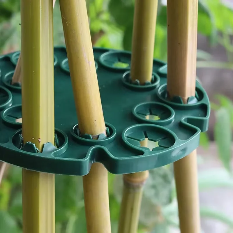 3/7Pcs Plant Support Pile Connectors Green Plastic Frame For Climbing Tomatoes Vine Vegetables Anti-Tipping Garden Tools