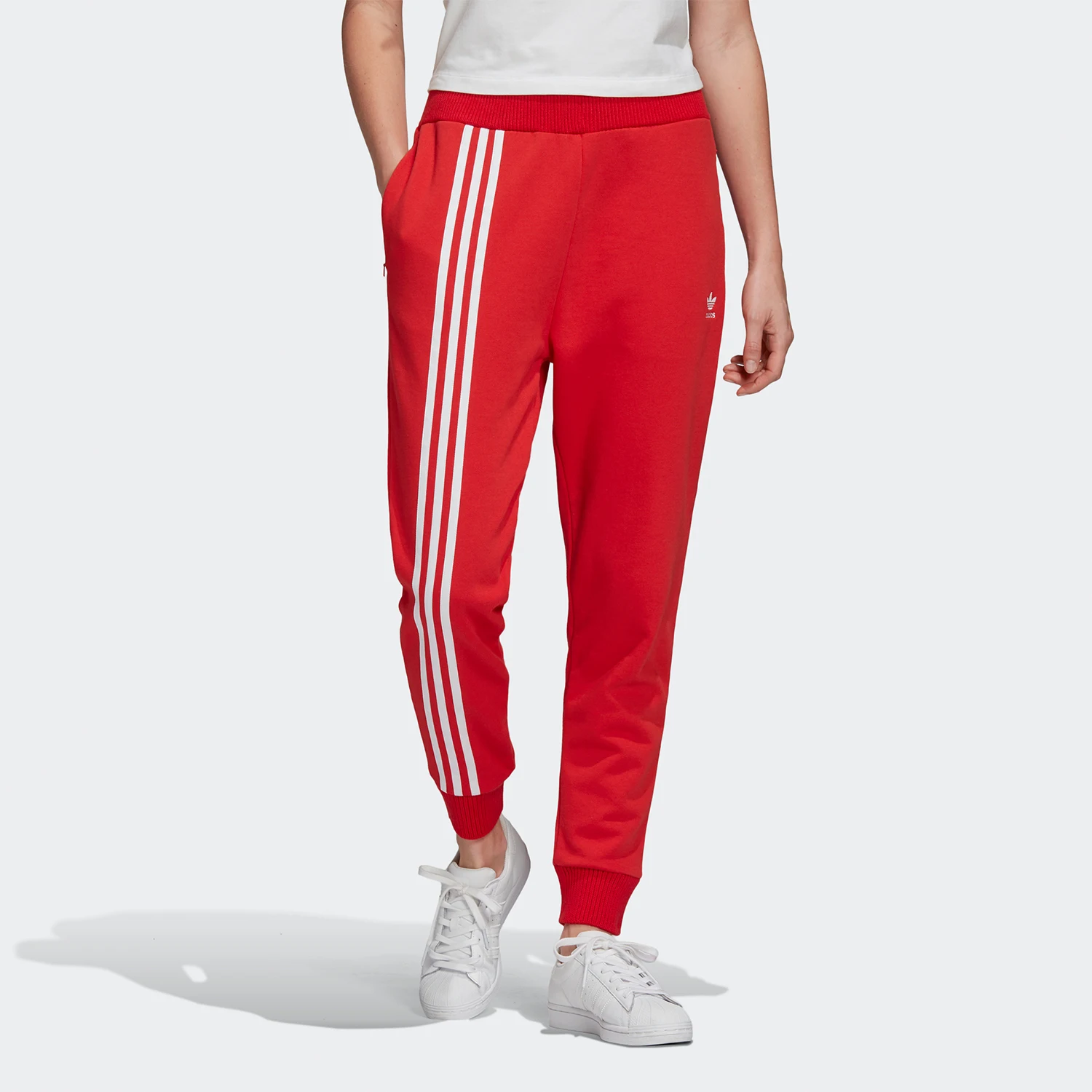 

Женские зауженные спортивные брюки Adidas Authentic Trefoil с тремя полосками FU1741