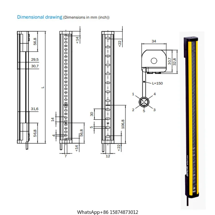 SICK Safety light curtain 1211502 C4C-EA12030A10000