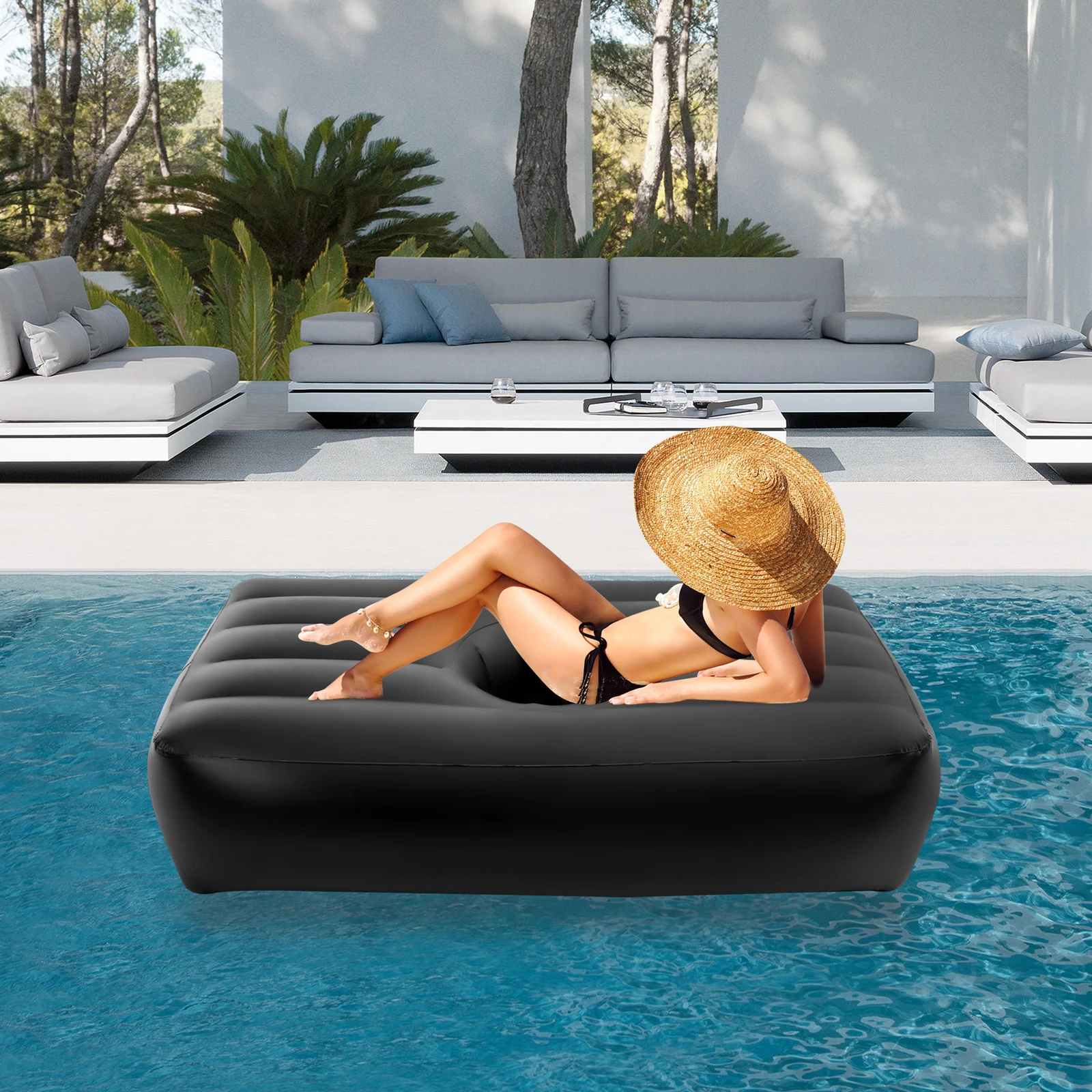 

BBL Mattress With Hole Inflatable Recovery BBL Bed Black After Surgery For Sleep