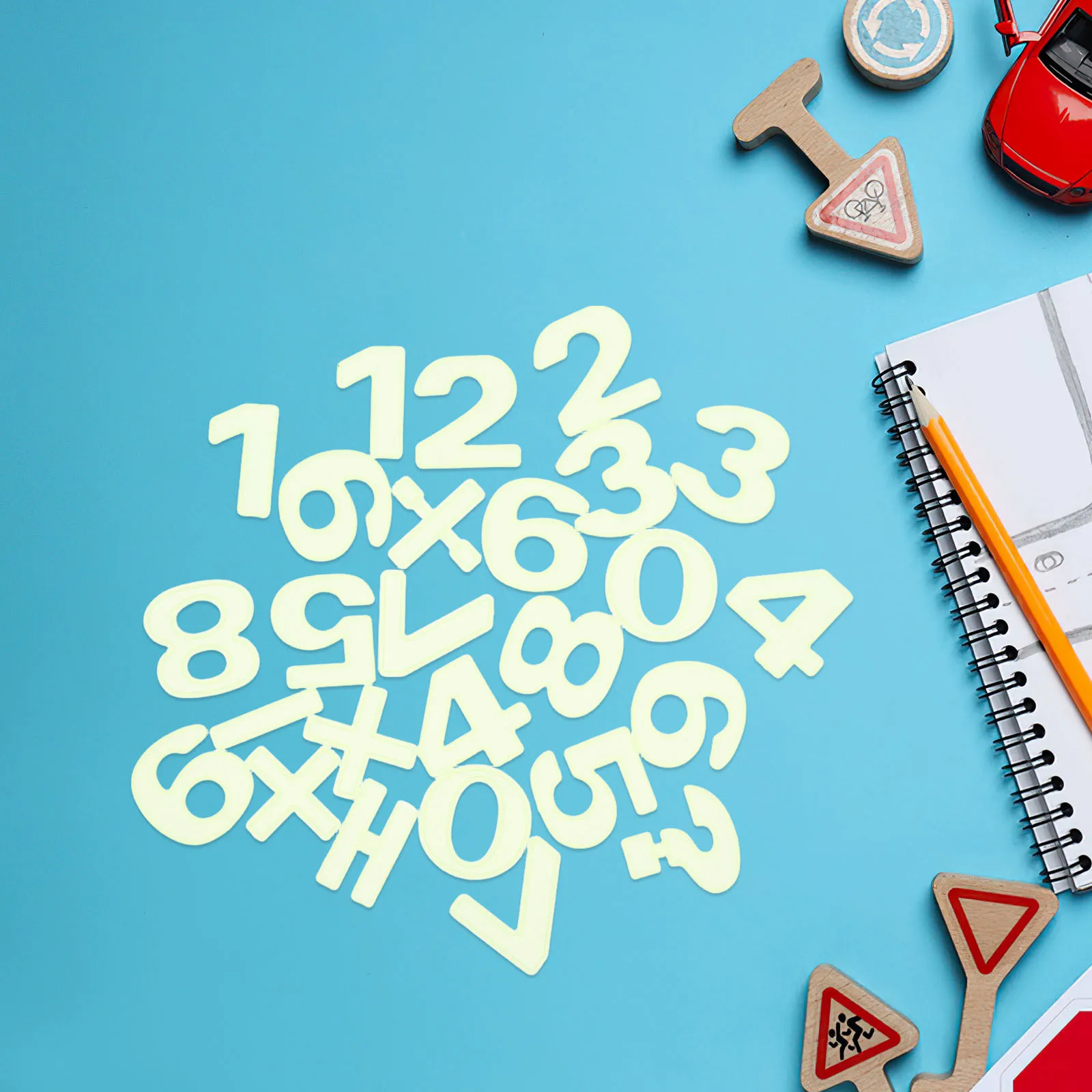 

26Pcs Glow in The Dark Number Wall Stickers Room Nursery Educational Luminous Wall Decals Classroom Kindergarten