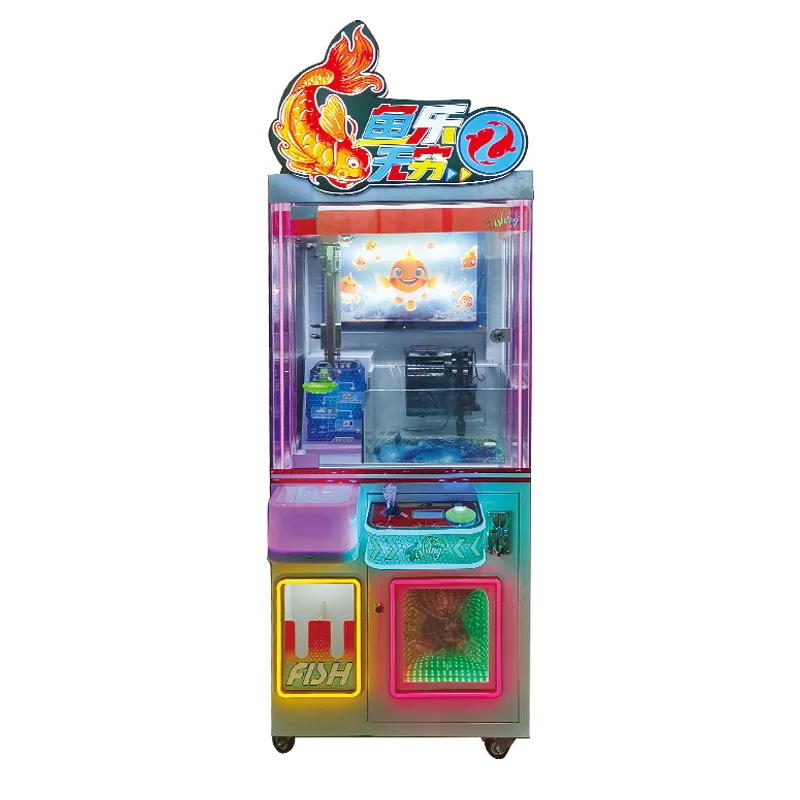 Commercial Kid-Friendly Real Fish Catch Fishing Amusement Coin Operated Arcade Game Crane Machine For Shopping Mall