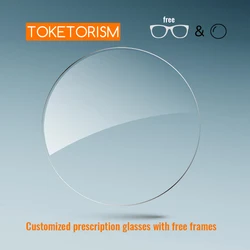 Toketorism Anti Blue Light Lenses Resin Aspheric Glasses Lens Prescription Computer Glasses