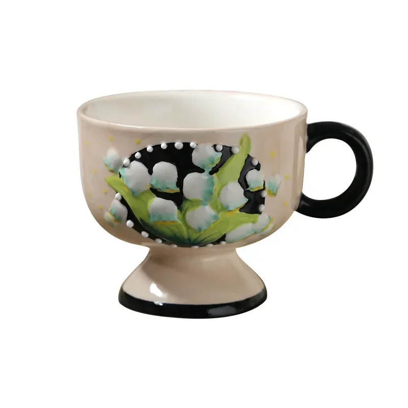 

New 2025 High - Capacity Retro Creative Chinese Ceramic Coffee & Kung Fu Tea Cup Set: Ideal Couple Gift