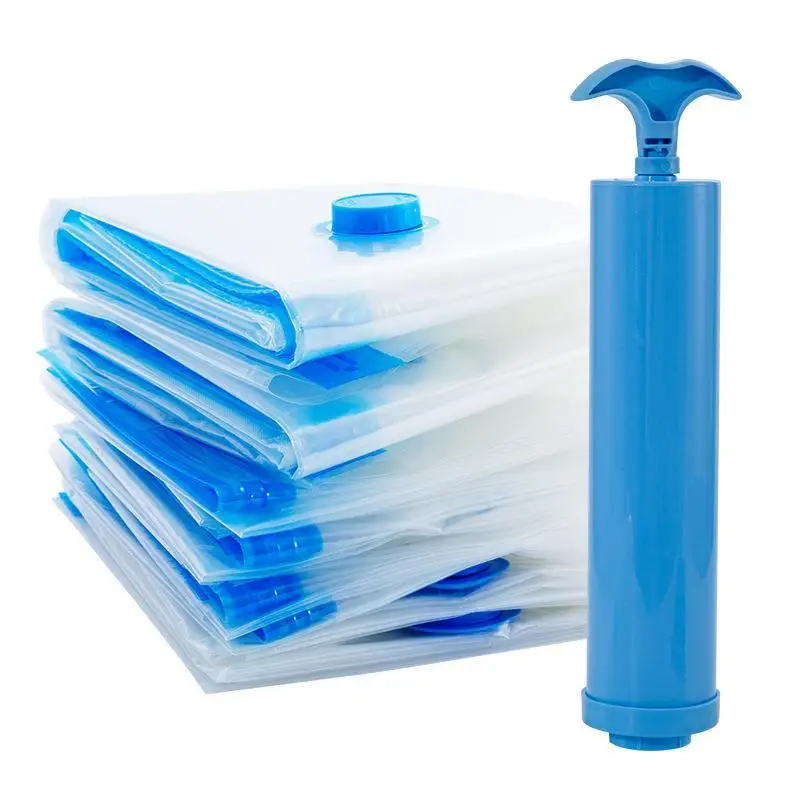 Vacuum Storage Bags With Valve Foldable Compressed Organizer Space Saving Large Size For Clothes Blanket Home Storage Organizer
