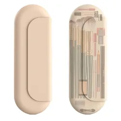 Silicone Makeup Brush Holder Storage Bag Compact and Stylish Travel Casewith Upgrade Anti-Fall Out Magnetic Closure