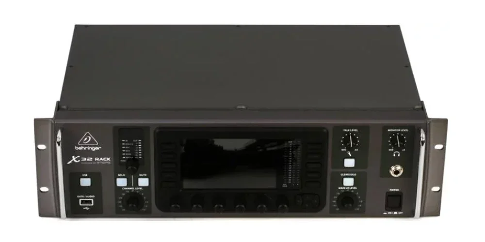 Behringers X32 Rack Consola mezcladora digital de montaje en rack de 40 canales con consola de sonido con interfaz USB de 16 preamplificadores