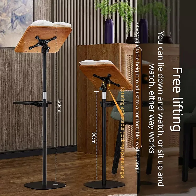 Multifunctional Floor Book Stand Adjustable Tablet Holder Drawing Stand for Artists Kids Students