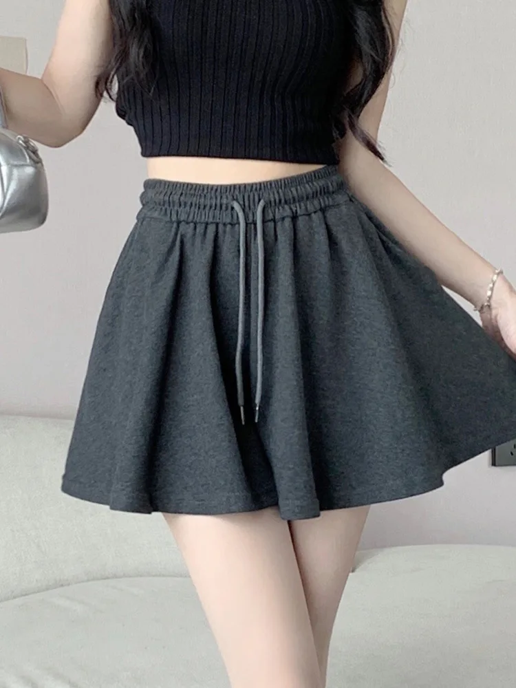 Casual Oversized Pleated Women Shorts Skirt Women Summer High Waist Solid Wide Leg Short Women Korean Y2K Clothes Plus Size 5XL