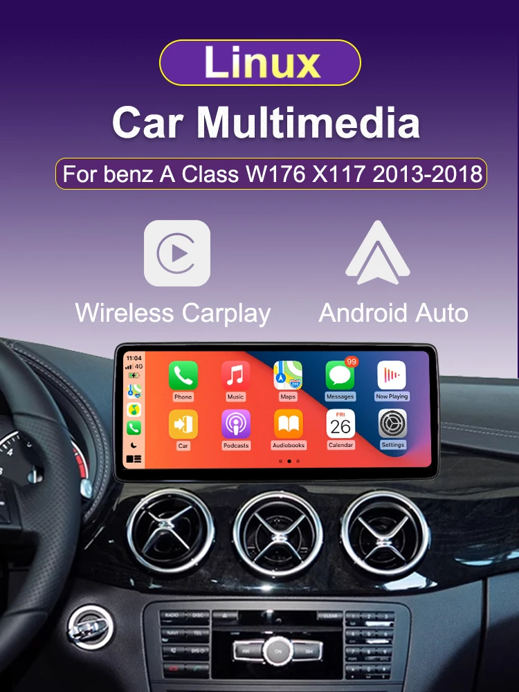 2400*900 Multimedia Display Für Benz EINE W176 W463 C117 W246 2013-2018 NTG4.5 NTG 5,0 Touchscreen drahtlose Carplay Android Auto – Detail 1