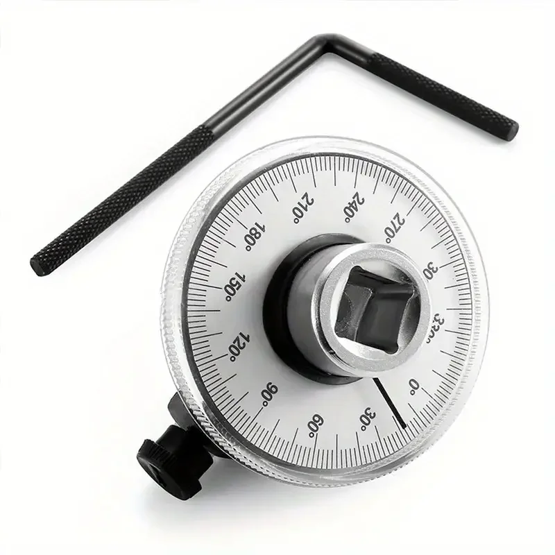 Car Torque Wrench Angle Gauge Meter With Adjustable Degree Protractor For Automotive Maintenance Rotation Measurement Scale