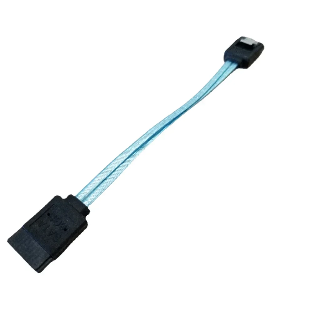 Ultrashort SAS Line Double Dual-Channel SATA3 Hard Drive Data Cable (6Gbps)  Straight Head with Shrapnel 10CM