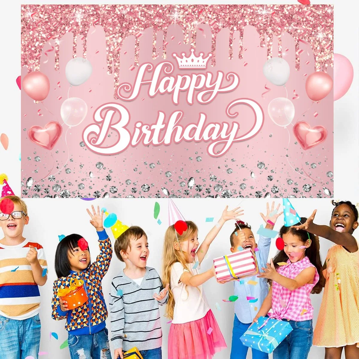 خلفية زينة عيد ميلاد سعيد، خلفية لامعة لعيد الميلاد، لافتة لافتة لمستلزمات حفلات أعياد الميلاد، خلفية صور للرجال والنساء #2