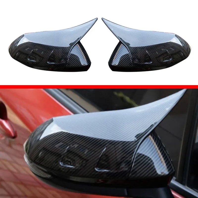 

Car Rearview Side Mirror Cover Fit For Toyota Corolla 2019-2023 Horn Wing Cap Exterior Door Rear View Case Trim Shell