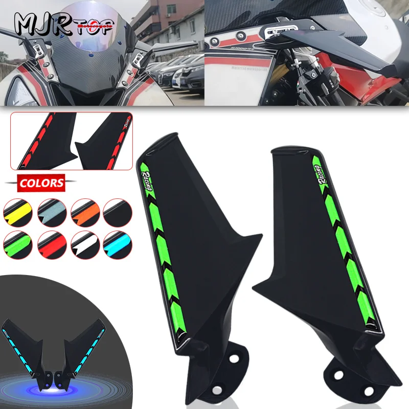 

2023 Rearview Mirror Fixed Wind Wing For ZX-6R ZX-10R NINJA400 ninja400 2016-2023 Motorcycle Mirror Fairing Side Spoiler zx6r