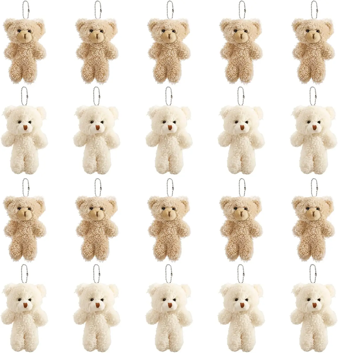 Ours en peluche rembourrés de Noël, petits ours en peluche mignons, animaux en peluche en vrac pour cadeaux d'anniversaire, cadeaux de Noël, cadeaux de la Saint-Valentin, faveurs de fête