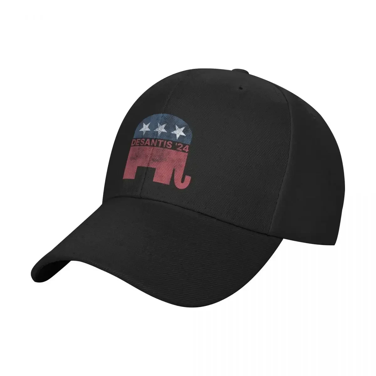 New Ron Desantis 2024 For President Republican Elephant Vintage Election Sign Baseball Cap Bobble Hat black Men Golf Wear Women'