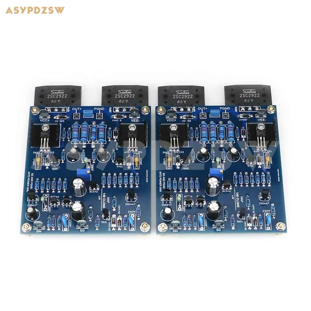 2 CH NAP140 2SC2922 Power amplifier Base on NAIM 140 80WX2 8R DIY Kit/Finished board