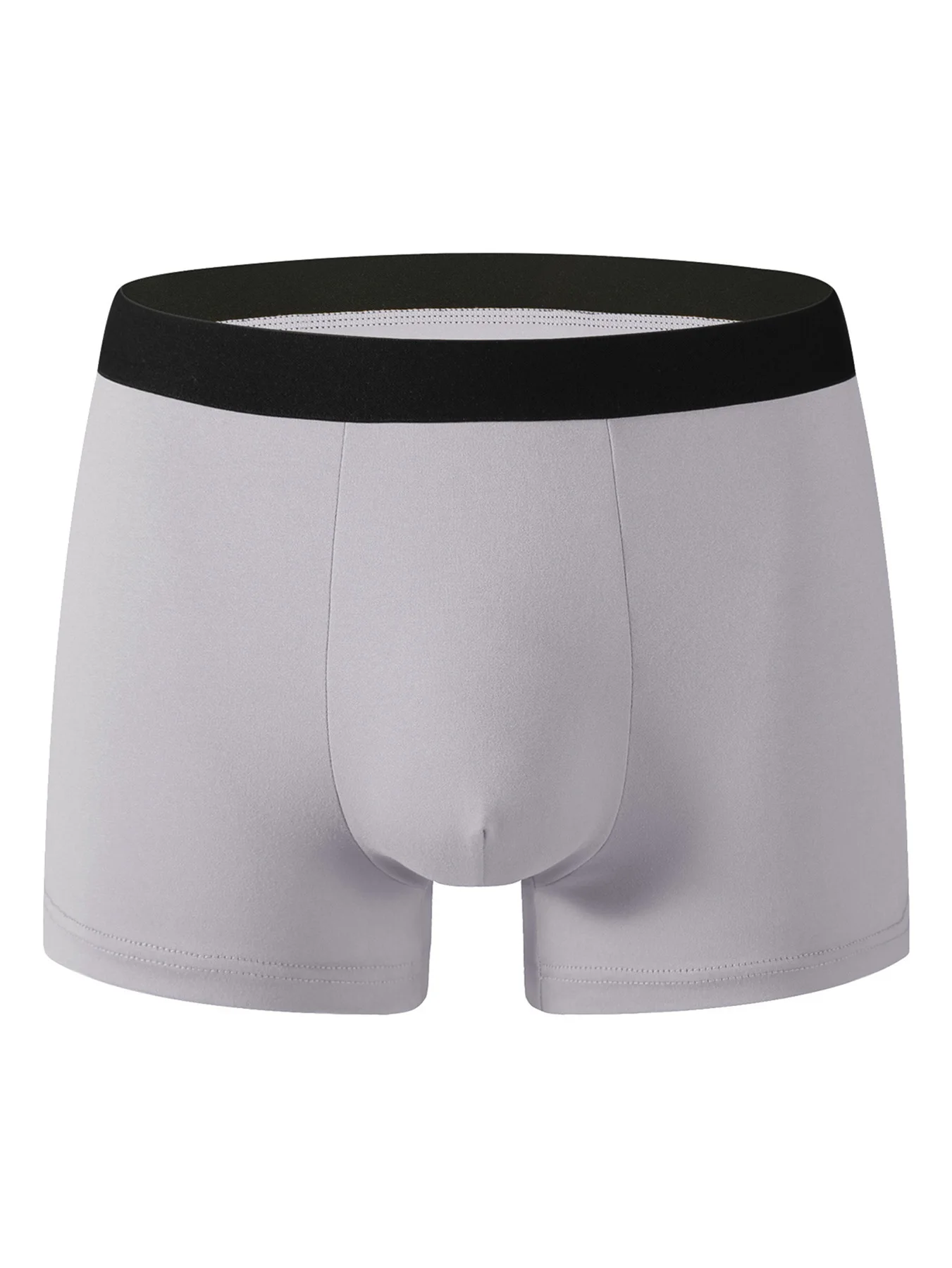 4 PCS Combination Color Scheme: 2 Black + Blue + Light Gray Solid Color Simple Men's Briefs for Daily Use
