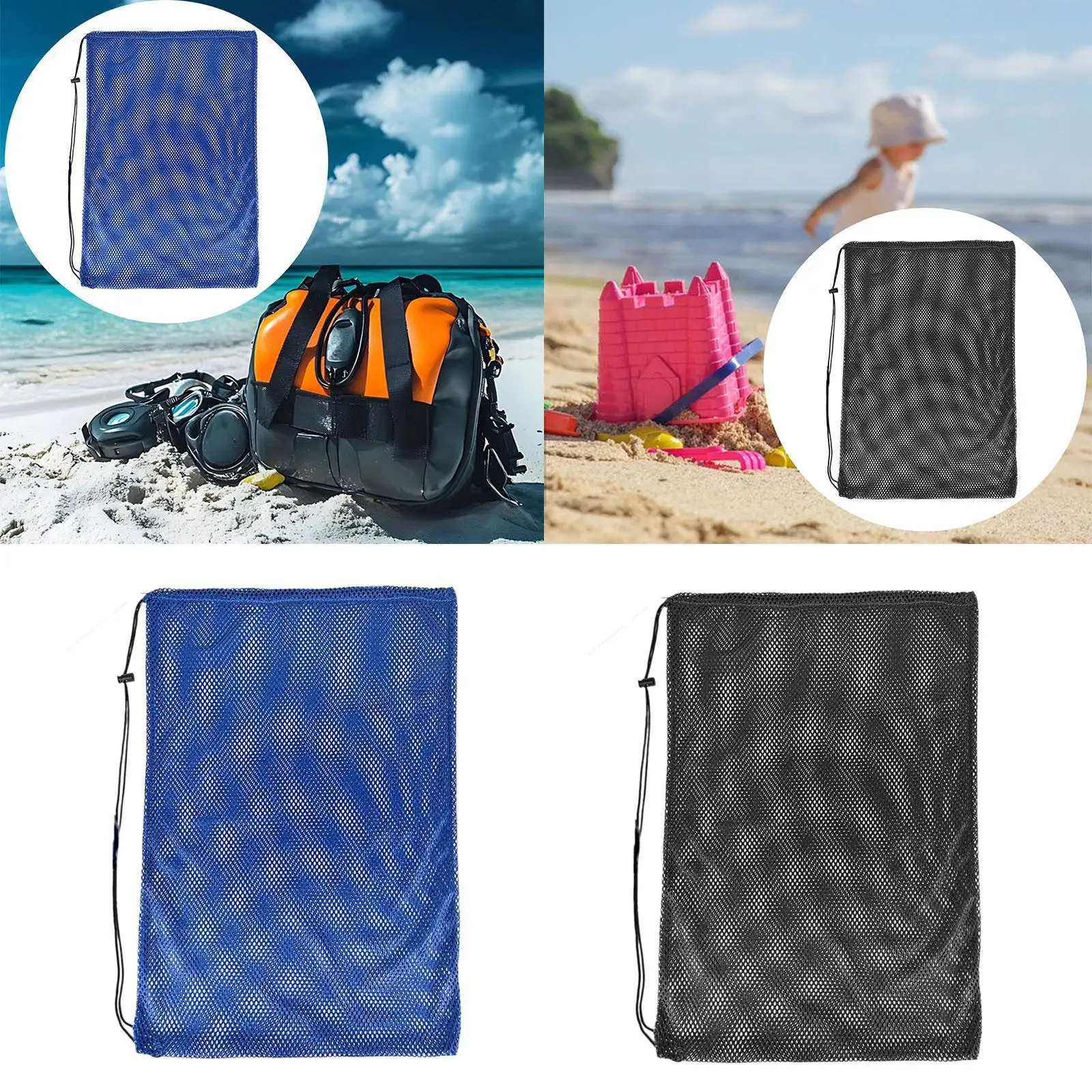 

Сумка-органайзер, сетчатый рюкзак на шнурке для плавателей и занятий спортом