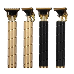 Spiral Metal Vintage T9 Electric Hair Clipper Hair Cutting Machine Professional Electric Shaver Rechargeable Barber Trimmer