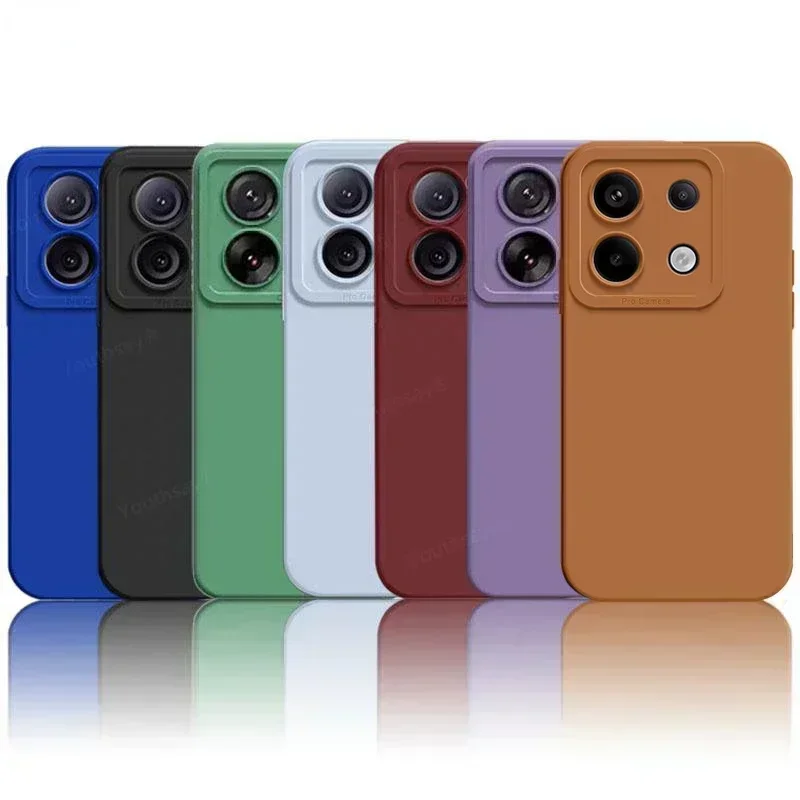 For Redmi Note 13 Pro Global Case Redmi Note 13 Pro Cover Fundas Coque Camera Protector Liquid Silicone Back Case Redmi Note 13