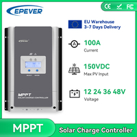 EPEVER MPPT 100A Solar Charge Controller 12V 24V 36V 48V Auto Battery Regulator Max PV 150V Tracer AN Series