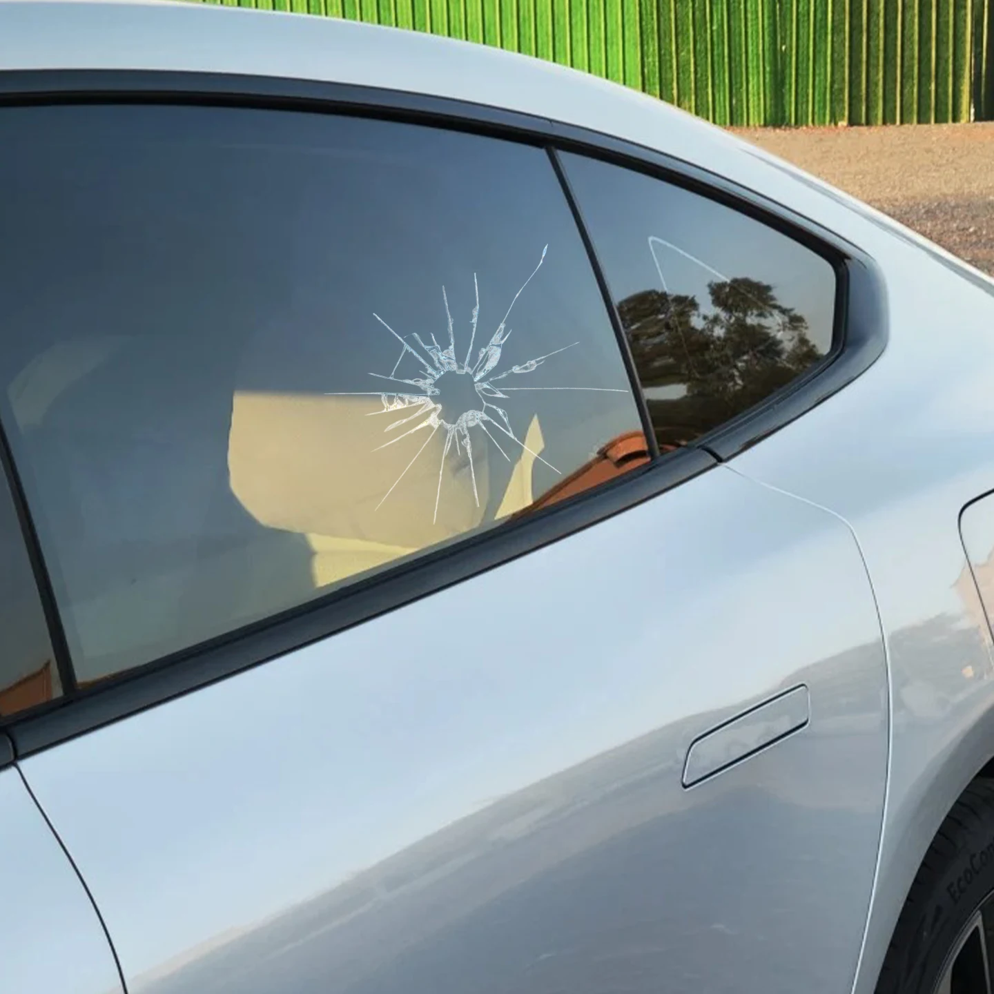 Broken Glass Stickers Are Waterproof and Reusable. The Prank Car Screen Stickers Are Suitable for Cars, Boats, Trucks and Car Wi