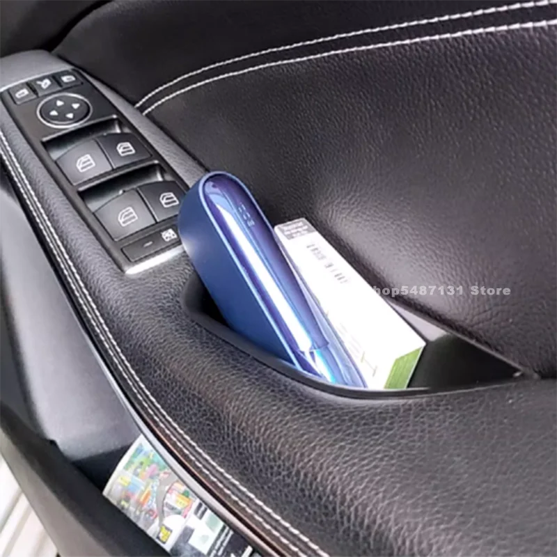 Car Door Armrest Storage Barrel Door Handle Container Holder Box for Benz A C GLC GLA CLA W205 X253 Interior Accessories for RHD