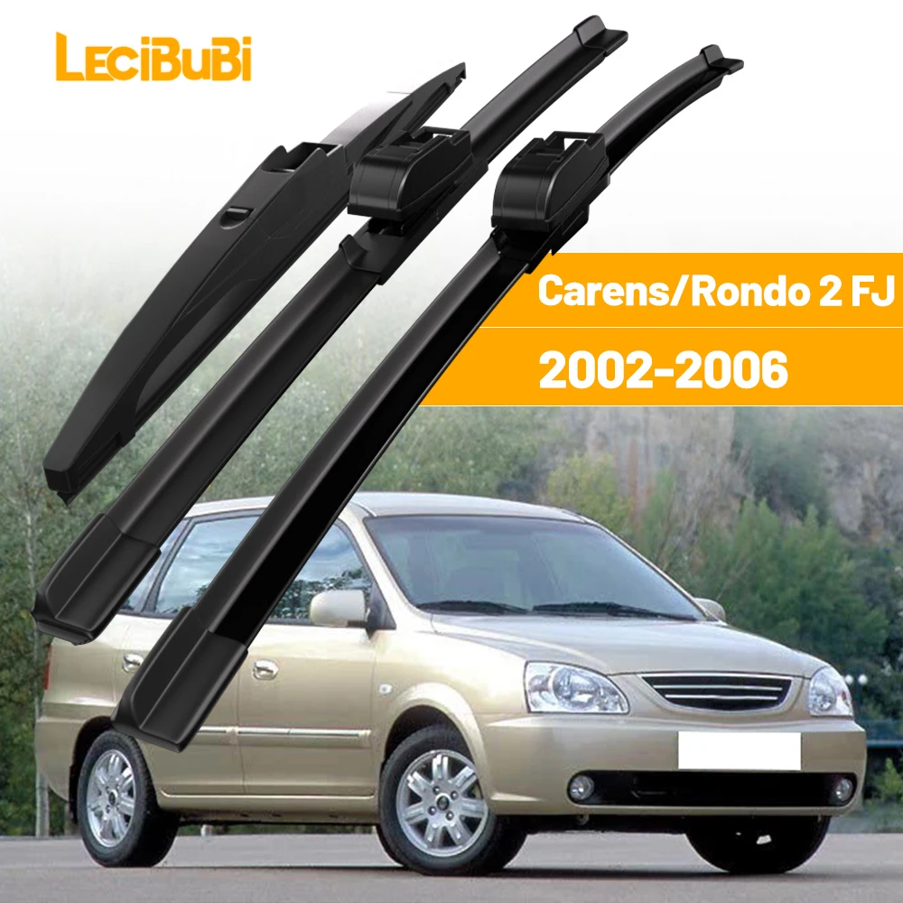 Für KIA Carens Rondo 2 FJ 2002–2006 1 Satz vorne und hinten Scheibenwischerblätter Scheibenwischer 2003 2004 2005 Zubehör