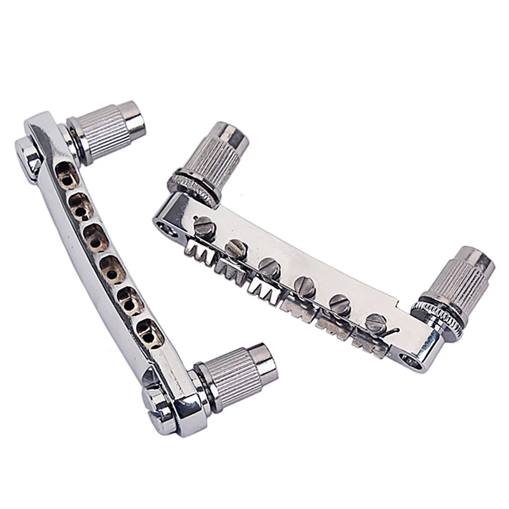 1Pair 12 String Electric Guitar Bridge and Saddle Locking Tailpiece Zinc Alloy Replacement Parts Silver Guitar Bridge and Saddle - Image 5