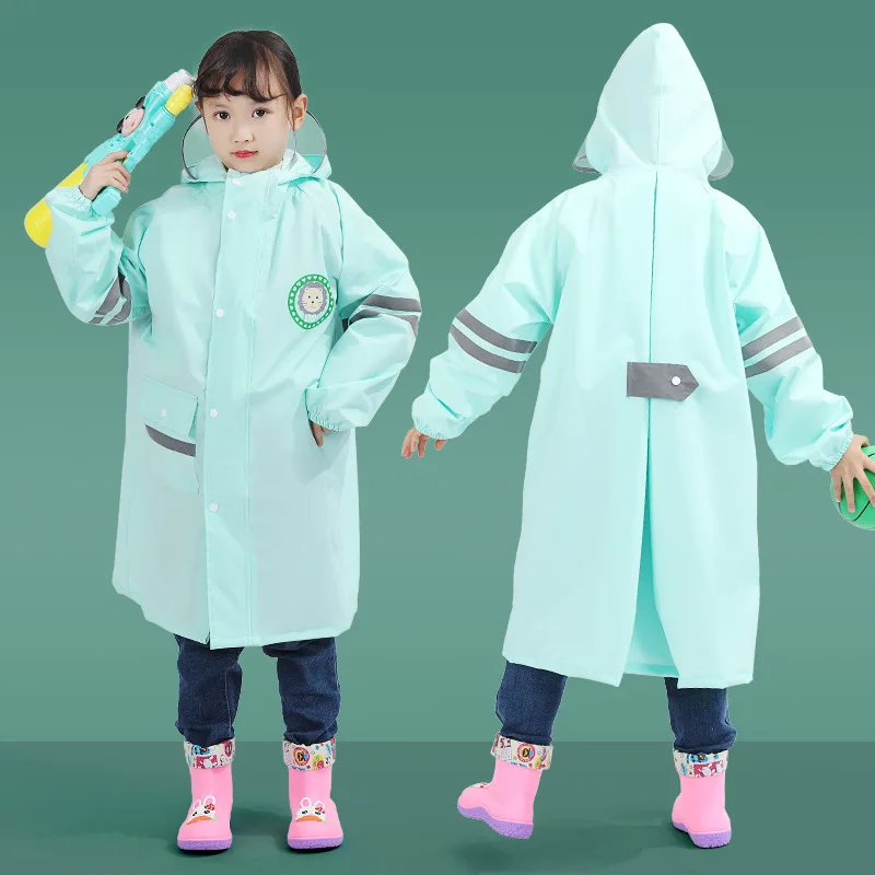 

Thickened Rain Coat for Kids, Outdoor Waterproof Raincoats for Children Cover Poncho, Boys and Girls, Student Rucksack