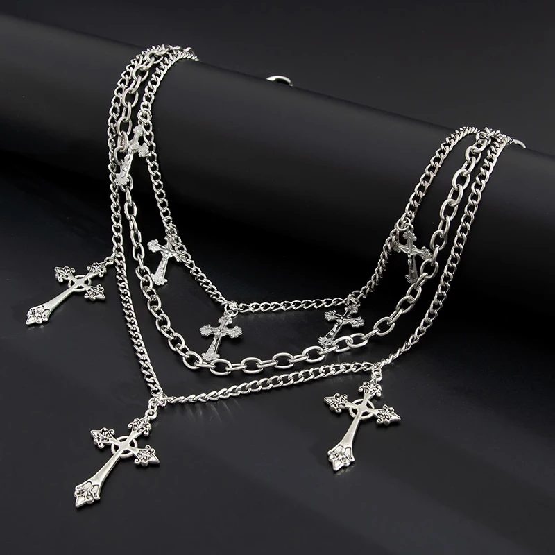 【SSummer10】Punk Rock Mehrschichtige Kreuz-Hosenkette für Männer und Frauen, Geldbörsen-Charm, Jeans, Unisex, Hip-Hop-Schmuck, Geschenk【SS】 – Detail 4