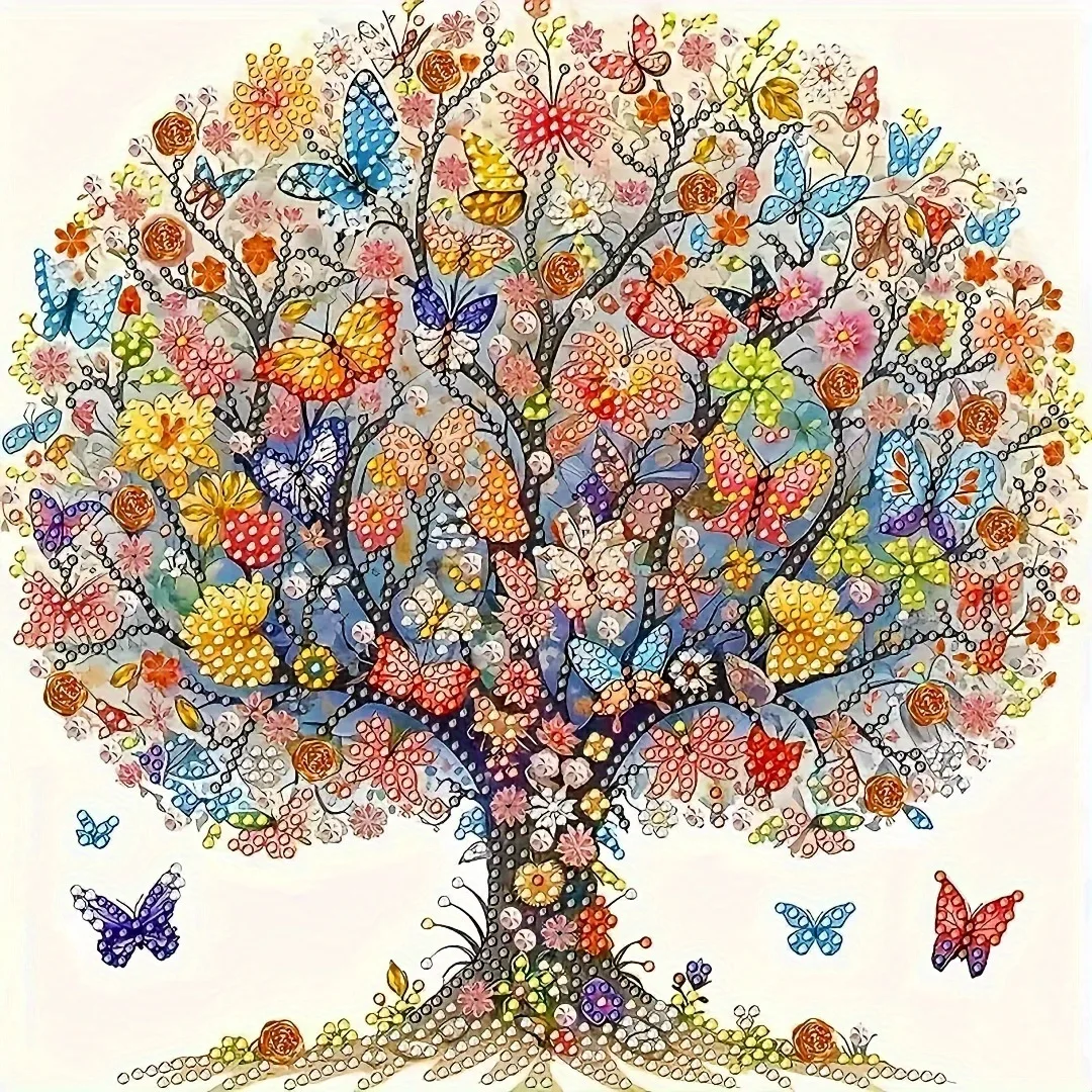 

Diamond Painting New Collection: Painted Trees Design Odd-Shaped Diamonds Wall Decor Home Handiwork Gift Living Room