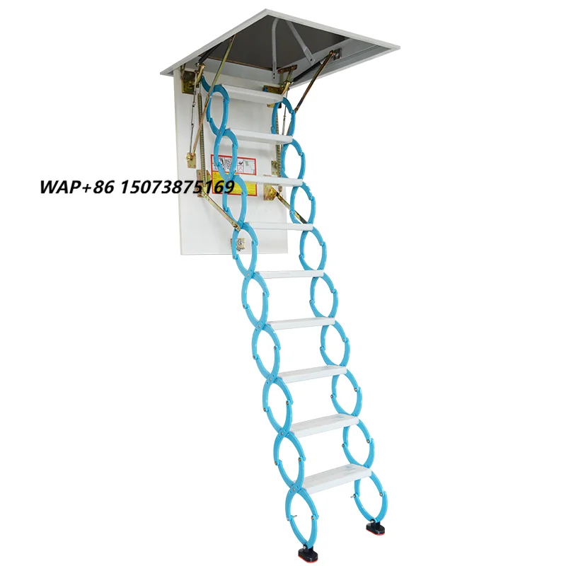 

New Style Thick Anti-slip Folding Ladder, Retractable Attic Stairs for Villa and Duplex House