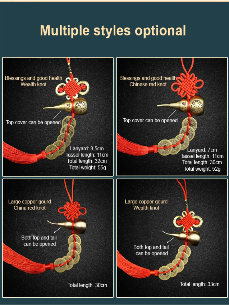 النحاس النقي خمسة الإمبراطور المال قلادة القرع Nafu جذب الثروة المنزل فنغ شوي خمسة الإمبراطور المال الزنجفر الحظ والحظ