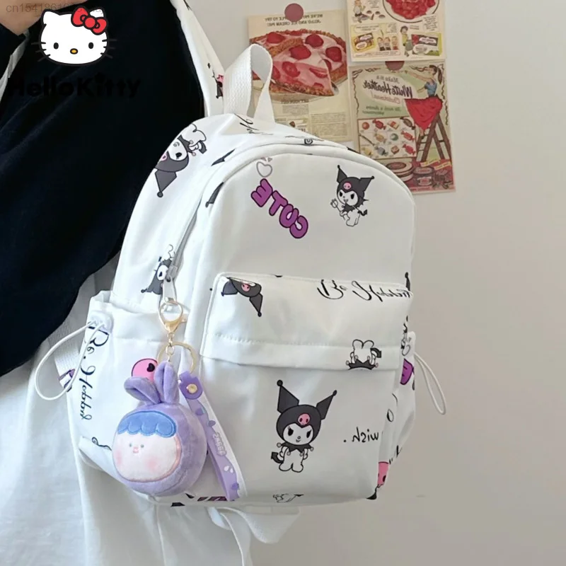 

Sanrio Kuromi Cute Mini Backpack Y 2k Girls Kawaii Anime Lolita Jk Bag Wallets For Women Travel Makeup Bag Tendance Disigner Bag