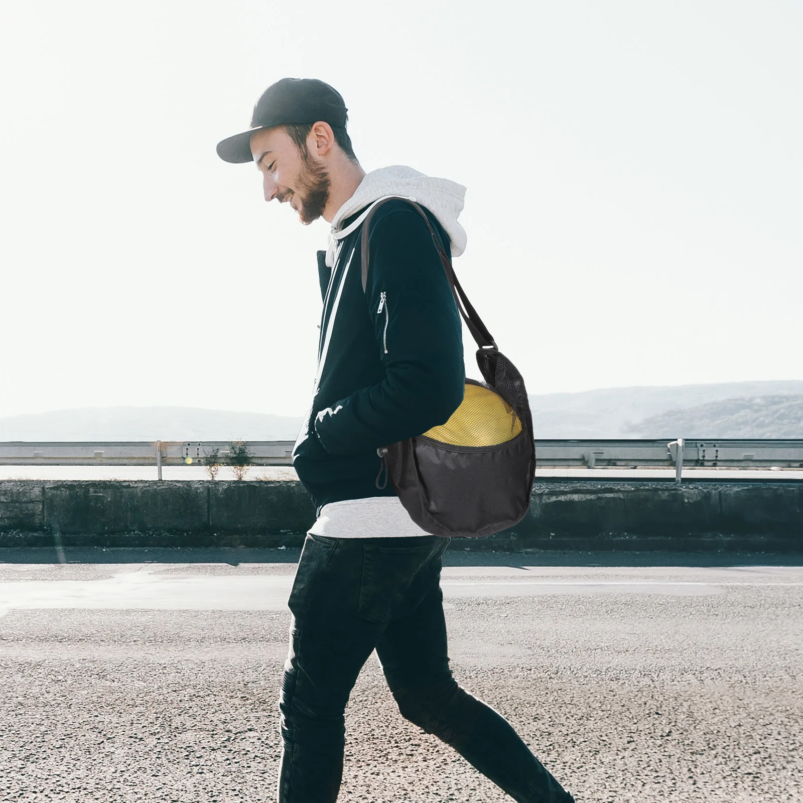 Basketball Tasche Mesh Sport Ball Träger Tragbare Schulter Gurt Für Gym Strand Volleyball Fußball Training Outdoor-Aktivitäten