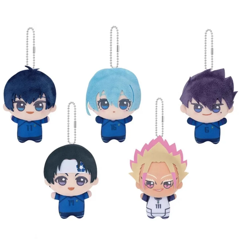 Anime Blue Lock Hiori You Isagi Yoichi Cosplay Fluffy Maumet Pendant Cartoon Puppet Keychain Keyring Adorn Charm Xmas Gifts
