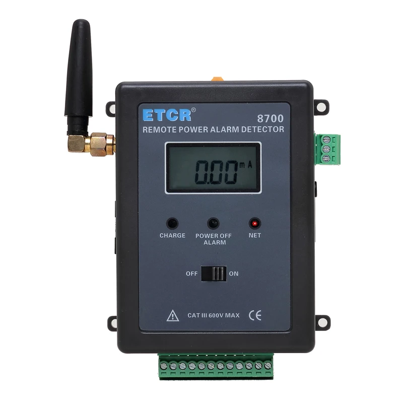 ETCR8700 Power Failure/Leakage Current Remote Online Tester Alarm Monitor GPRS Wireless RS485 Communication Modes AC 60.00A