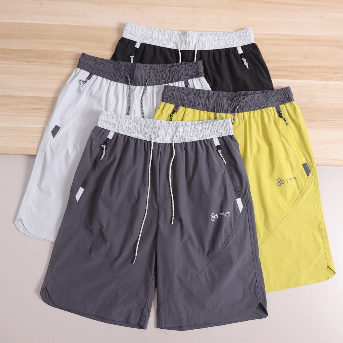 Cooling Breathable Outdoor Sport Shorts Loose Fit Quick Dry Five Inch Pants Men's Elastic Waist Polyester Fiber Summer Shorts