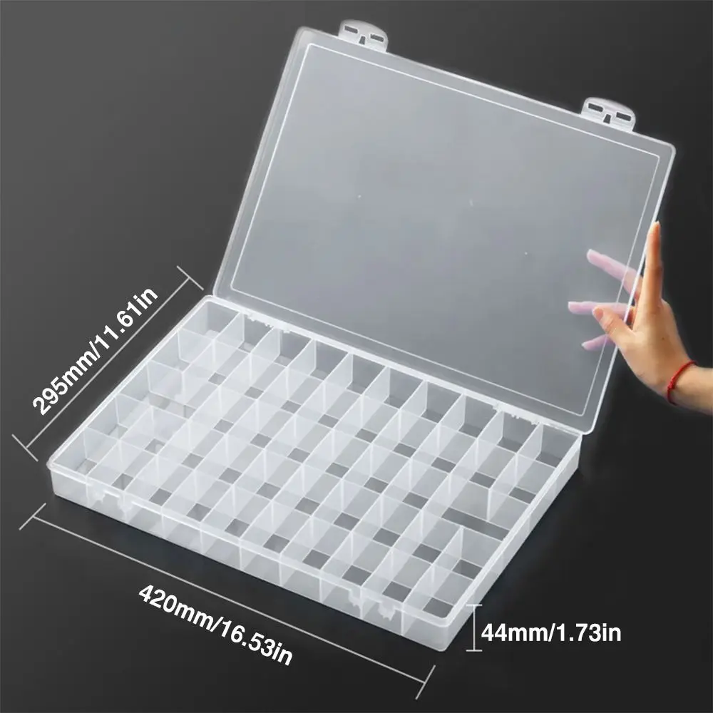 Multifunctional Seal Paint Box Soft Lid with Grids Plastic Box Plastic Portable Bead Storage Box