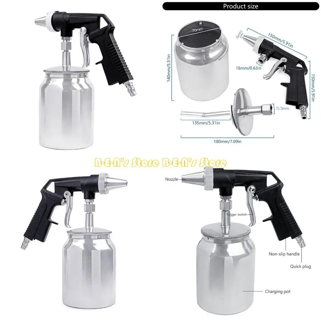 Y1AD Sandblasters Aluminum Body Rusts and Paint Removal Sprayer for DIY Projects