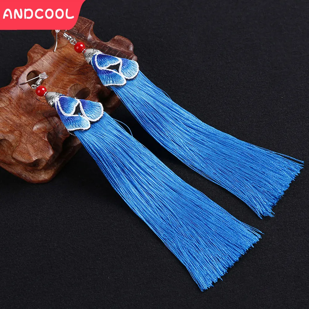 Andcool Ethnic Tassel Earrings For Women Earrings 2024 Trend Long Earrings Bohemian Drop Dangle Earrings Ladies Jewelry Gifts