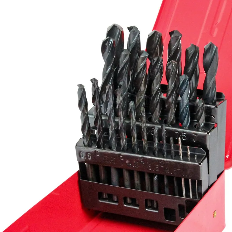 HSS Coated Twist Drill Bit Set Straight Shank 1-13mm Drill Bits for Stainless Steel Metal Drilling