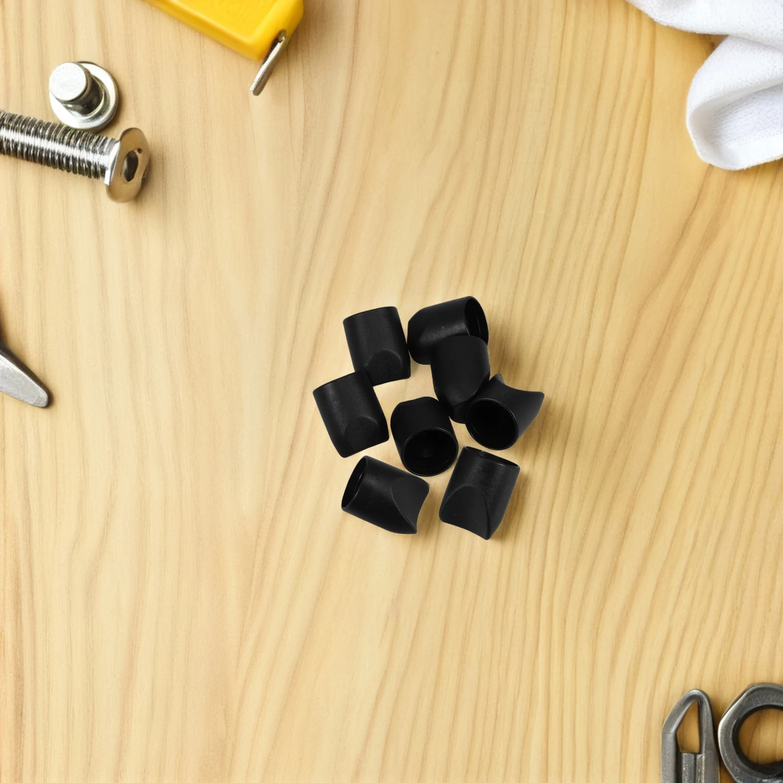 

8Pcs Folding Chair Stability Caps Heavy-Duty Plastic Black End Caps Replacement Parts Outdoor Chair Accessories