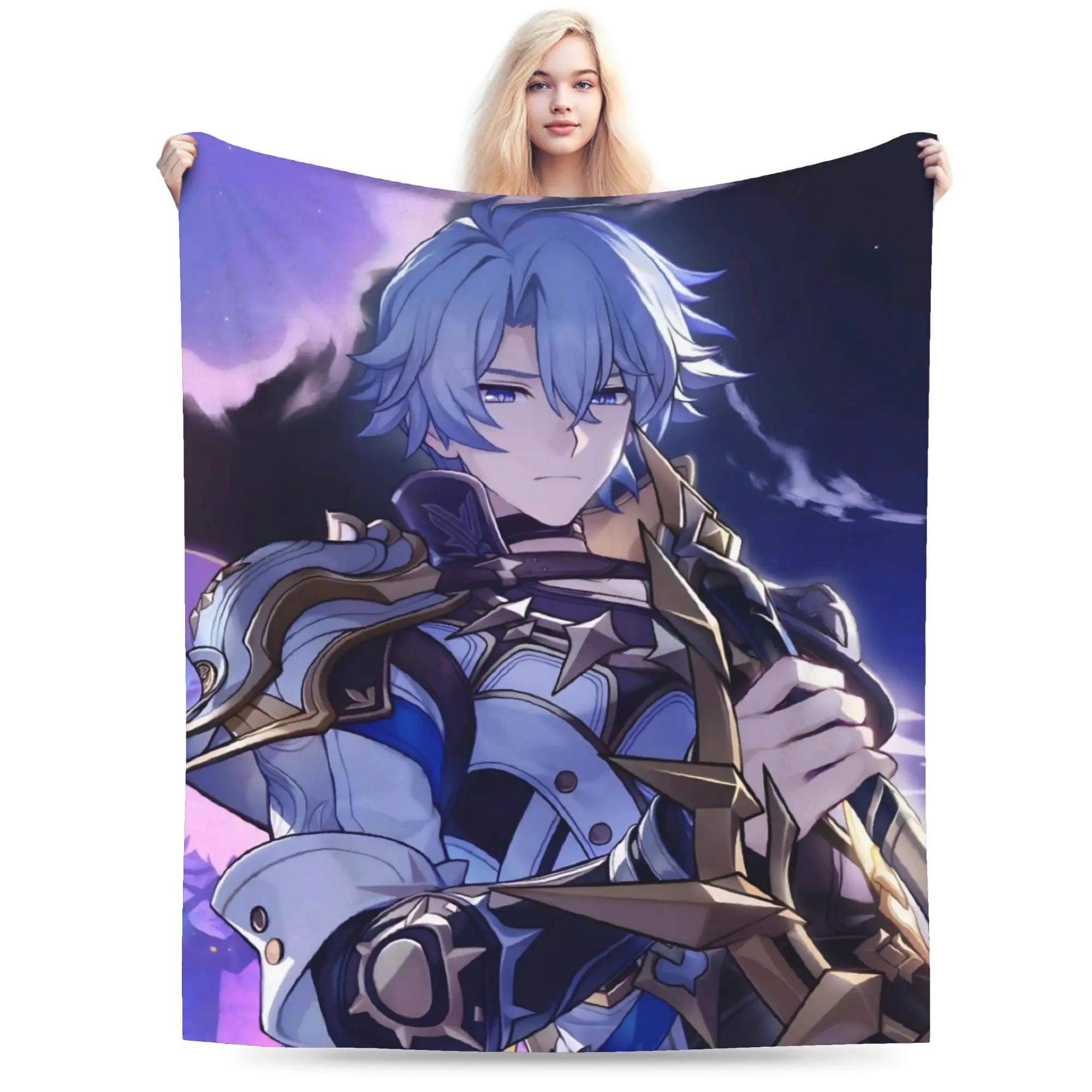 Super Soft Honkai Star Rail Throw Blanket Premium Fleece Flannel Lightweight  Bed Blanket Cozy Warm Bedspread All Season Use